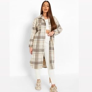 Boohoo Longline Super Oversized Shacket jacket